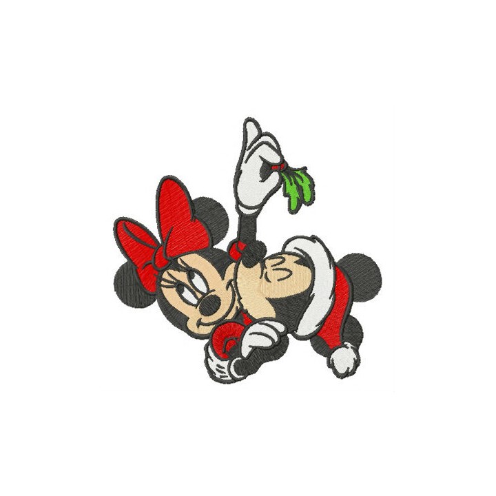 Kiss under mistletoe embroidery design - Embroidery Design