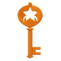 Star key embroidery design showcasing intricate stitching patterns for creative projects like bags and apparel.