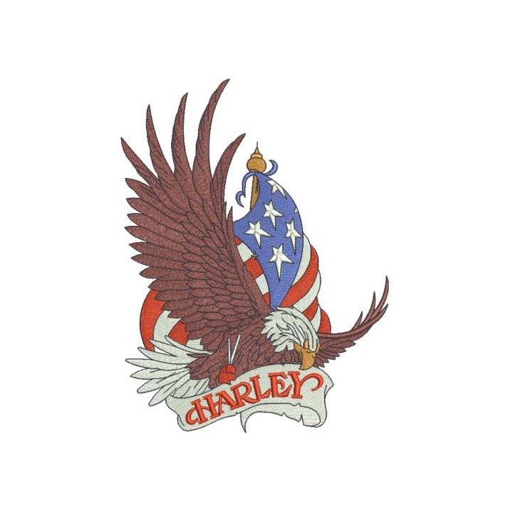 Harley Davidson Eagle logo 5 embroidery design - Embroidery Design