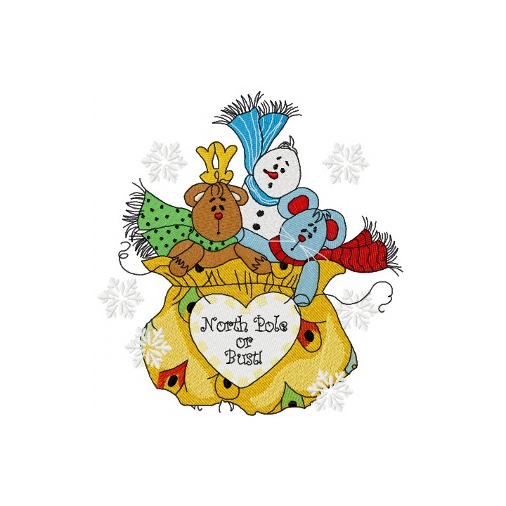 Presents from the North Pole 2 embroidery design - Embroidery Design