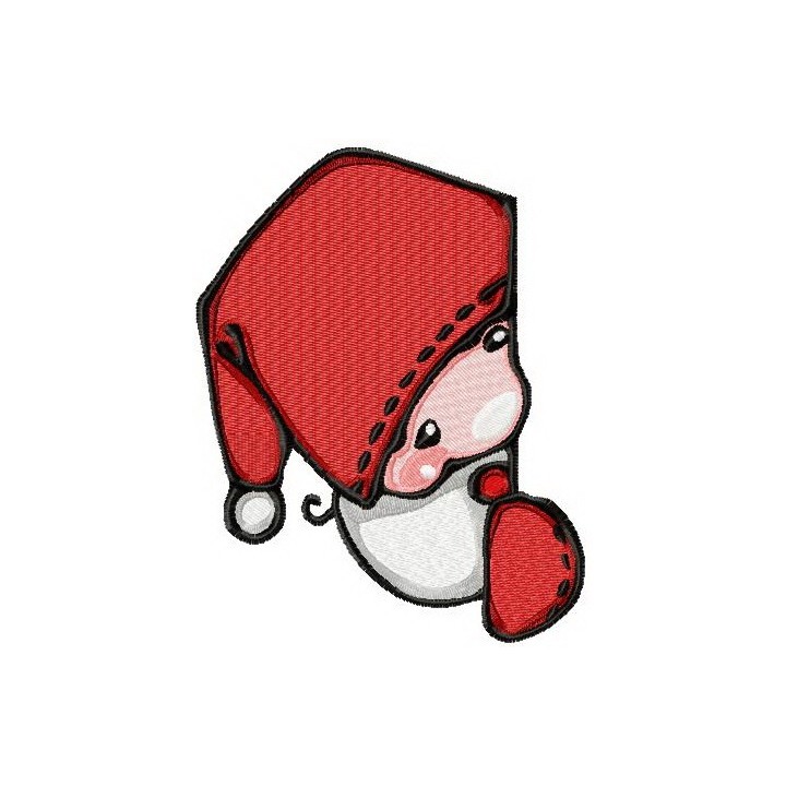 Santa hiding 2 embroidery design - Embroidery Design