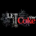 Embroidery design preview of 'Let it Diet Cola' featuring vibrant colors and clean edges.