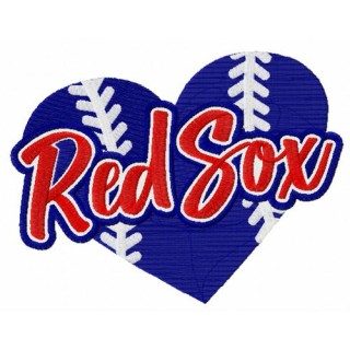 Red Sox heart embroidery design - Embroidery Design
