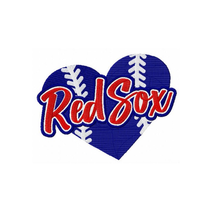 Red Sox heart embroidery design - Embroidery Design