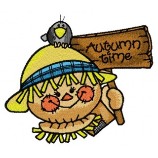 Friendly scarecrow 4 embroidery design - Embroidery Design