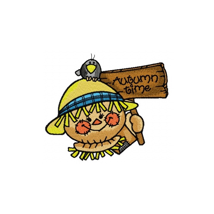Friendly scarecrow 4 embroidery design - Embroidery Design