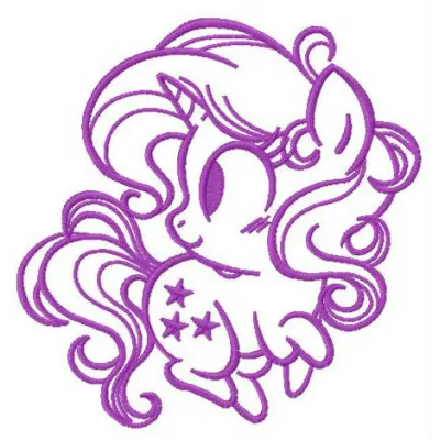 Starry unicorn embroidery design featuring a whimsical unicorn adorned with stars, ideal for crafting projects.