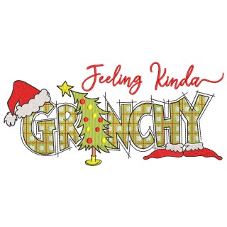 Feeling Kinda Grinchy embroidery design - Embroidery Design