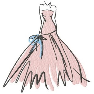 Wedding dress embroidery design - Embroidery Design