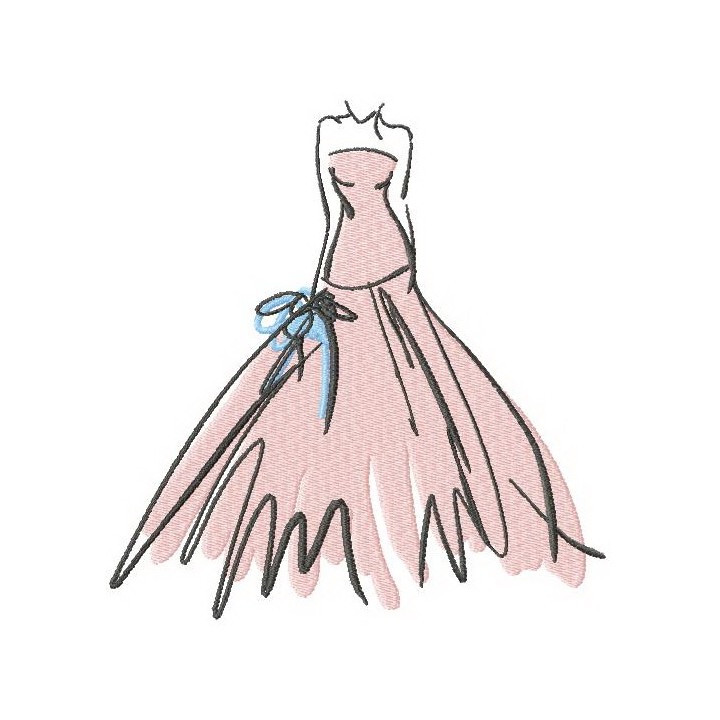 Wedding dress embroidery design - Embroidery Design