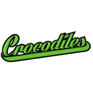 Crocodiles baseball logo 2 embroidery design - Embroidery Design