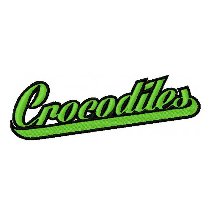 Crocodiles baseball logo 2 embroidery design - Embroidery Design
