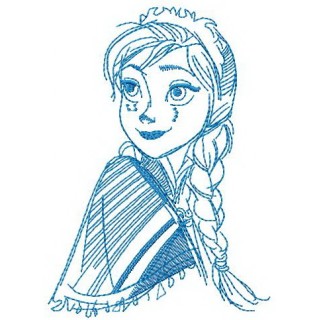 Anna sketch embroidery design - Embroidery Design