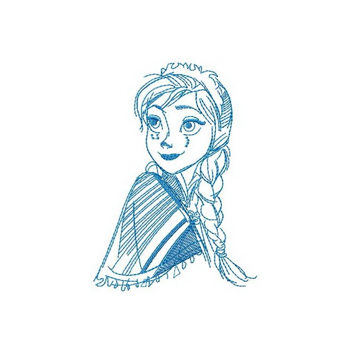 Anna sketch embroidery design - Embroidery Design