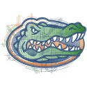Florida Gators Sketch logo embroidery design preview showcasing detailed stitching and vibrant colors.