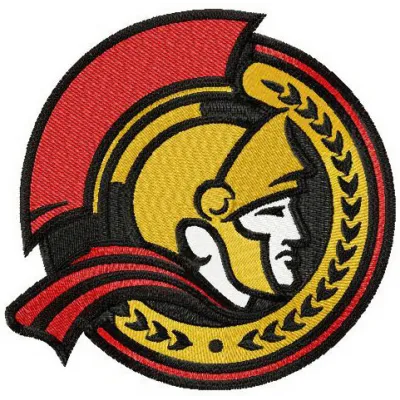 Ottawa Senators alternative logo embroidery design showcasing intricate stitching patterns for hockey enthusiasts.