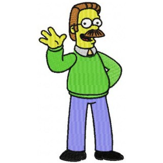 Nedward "Ned" Flanders, Jr. embroidery design - Embroidery Design