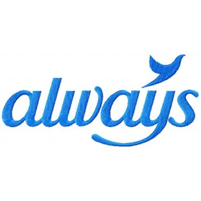 Preview of the Always embroidery design featuring cosmetics and perfume motifs for creative stitching projects.