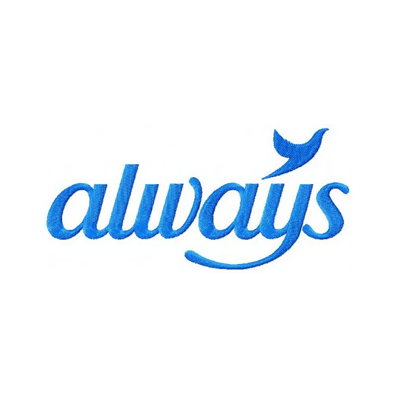 Preview of the Always embroidery design featuring cosmetics and perfume motifs for creative stitching projects.