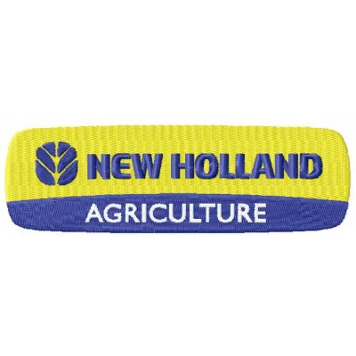 Preview of New Holland Agriculture embroidery design showcasing detailed stitching patterns for equipment enthusiasts.