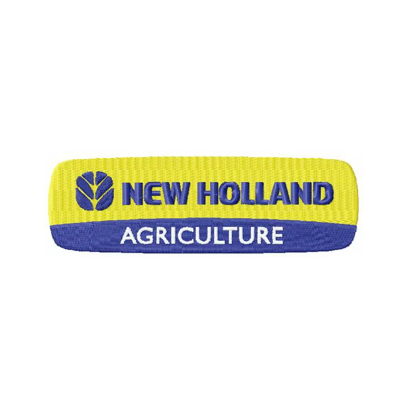 Preview of New Holland Agriculture embroidery design showcasing detailed stitching patterns for equipment enthusiasts.
