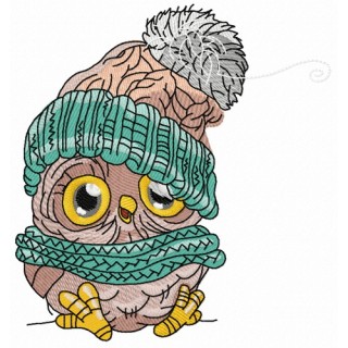 Baby owl embroidery design - Embroidery Design