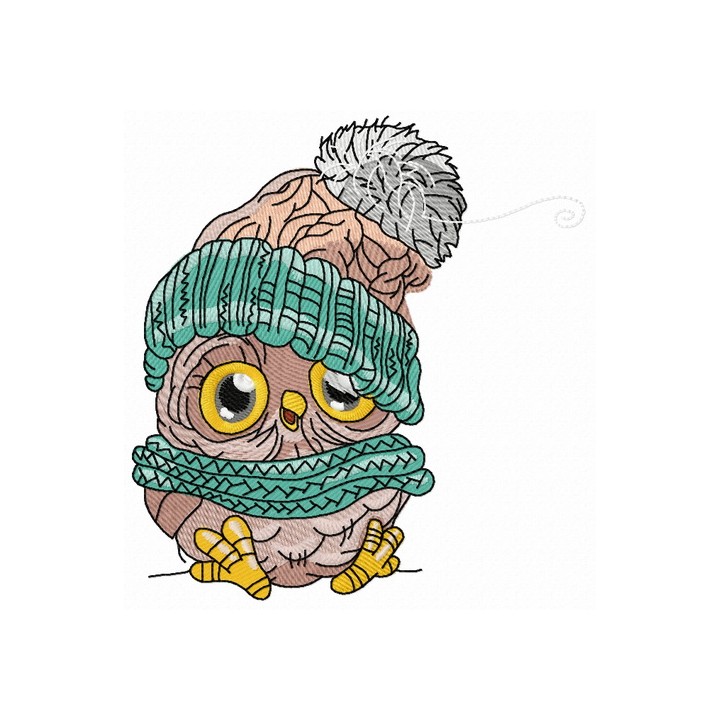 Baby owl embroidery design - Embroidery Design