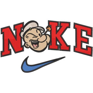 Nike Popeye embroidery design - Embroidery Design