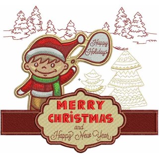 Merry Christmas 10 embroidery design - Embroidery Design