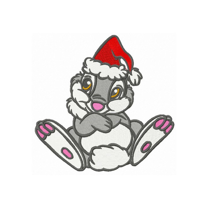 Thumper's X-mas embroidery design - Embroidery Design