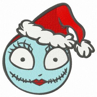 Sally in Santa hat embroidery design - Embroidery Design