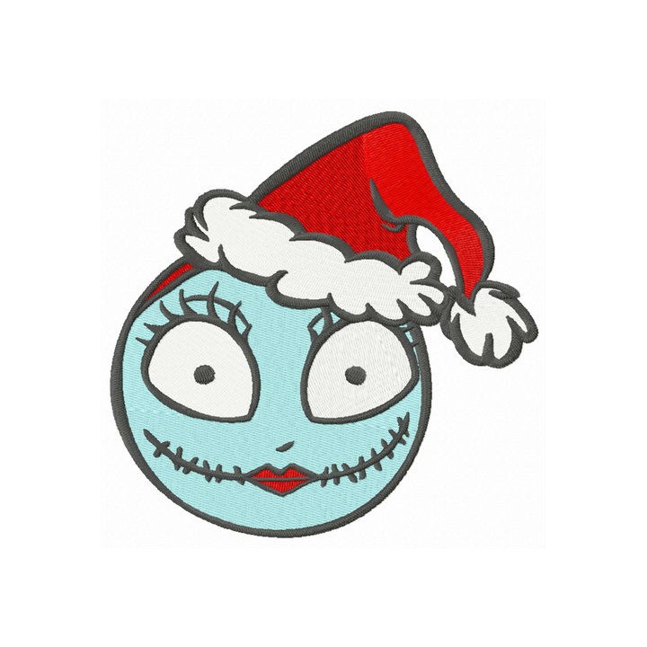 Sally in Santa hat embroidery design - Embroidery Design