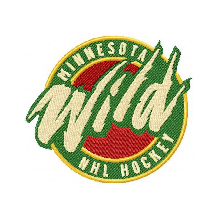 Minnesota Wild alternative logo embroidery design - Embroidery Design