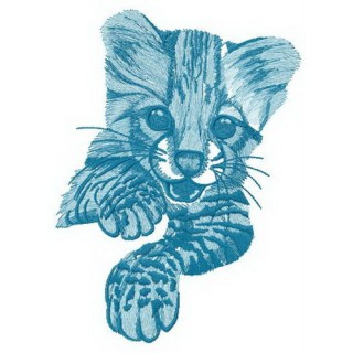 Predator newborn embroidery design - Embroidery Design