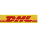 DHL embroidery design showcasing the iconic logo, ideal for stitching on caps, bags, or uniforms.