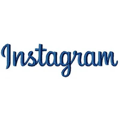 Instagram embroidery design showcasing a vibrant stitched motif perfect for personalizing bags or apparel.