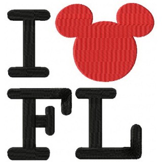 I Mickey Florida embroidery design - Embroidery Design