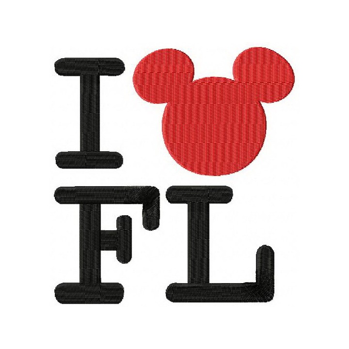I Mickey Florida embroidery design - Embroidery Design