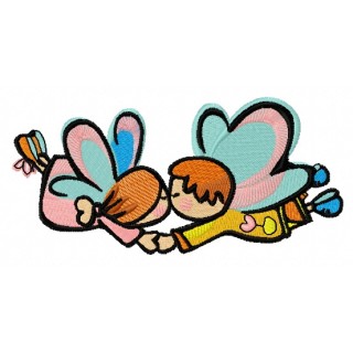 Cute little fairy 14 embroidery design - Embroidery Design