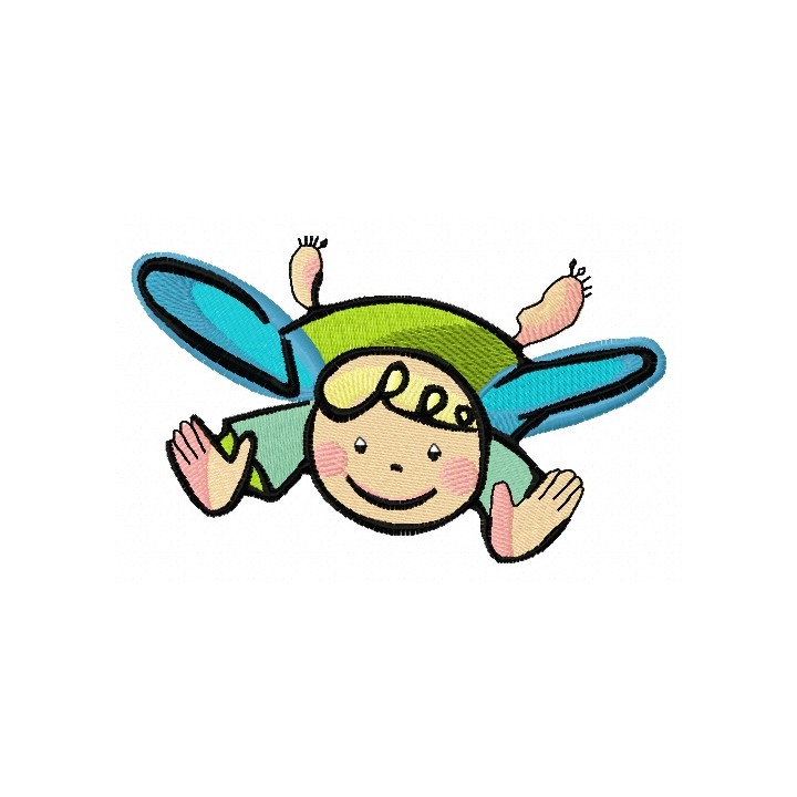 Cute little fairy 12 embroidery design - Embroidery Design
