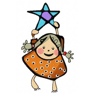 Cute little fairy 8 embroidery design - Embroidery Design