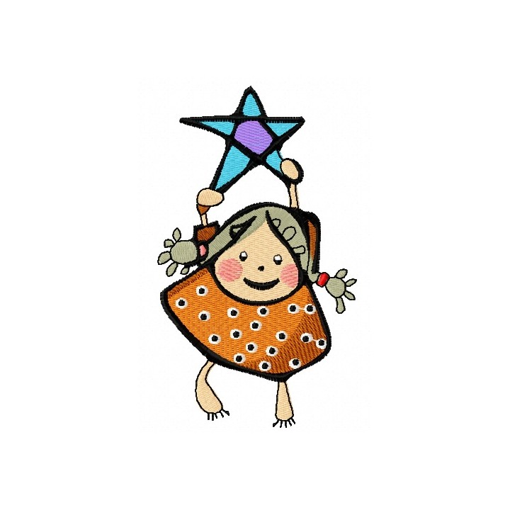 Cute little fairy 8 embroidery design - Embroidery Design
