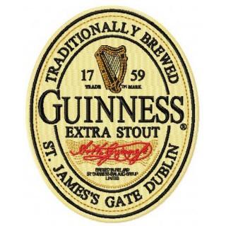 Guinness logo embroidery design - Embroidery Design