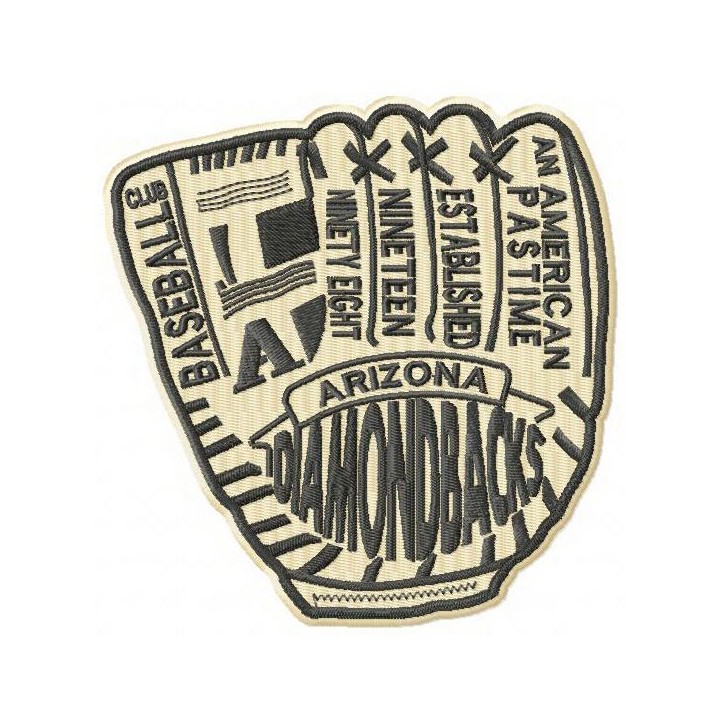 Arizona Diamondbacks glove embroidery design - Embroidery Design