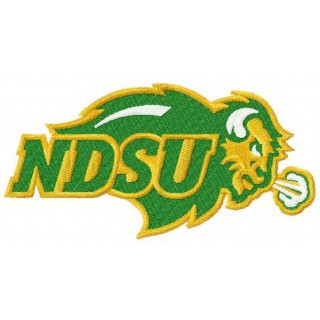 North Dakota State Bison logo embroidery design - Embroidery Design