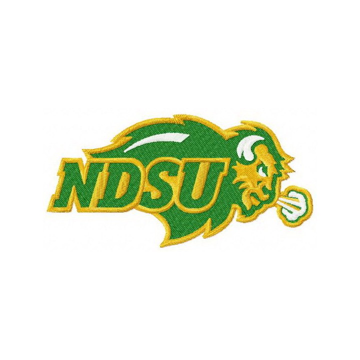North Dakota State Bison logo embroidery design - Embroidery Design
