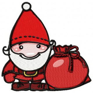 Santa with Christmas gifts embroidery design - Embroidery Design