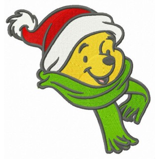 Pooh's warm winter set embroidery design - Embroidery Design
