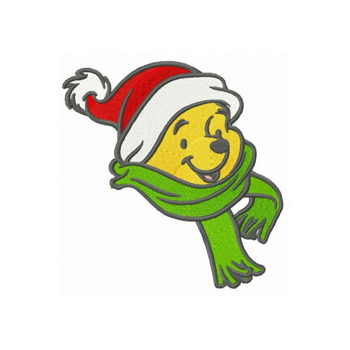 Pooh's warm winter set embroidery design - Embroidery Design
