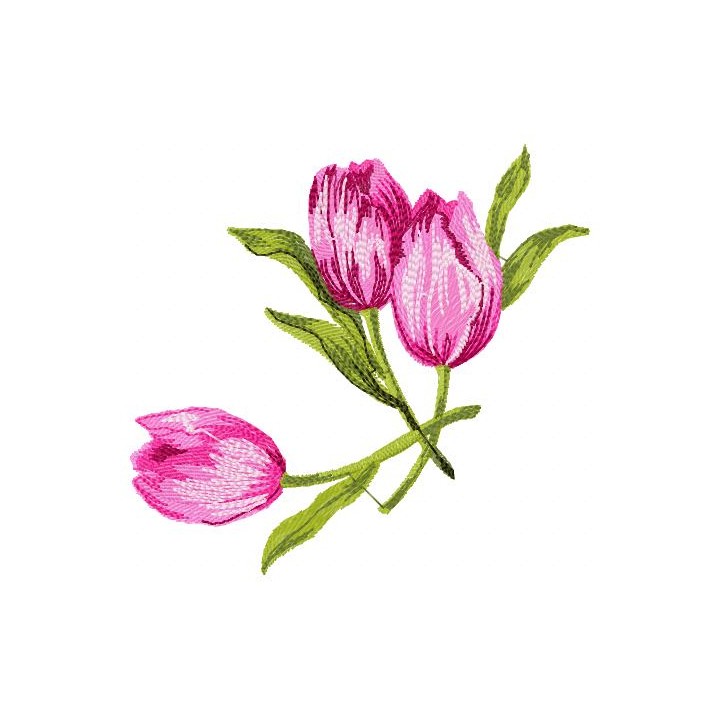 Tulips embroidery design - Embroidery Design